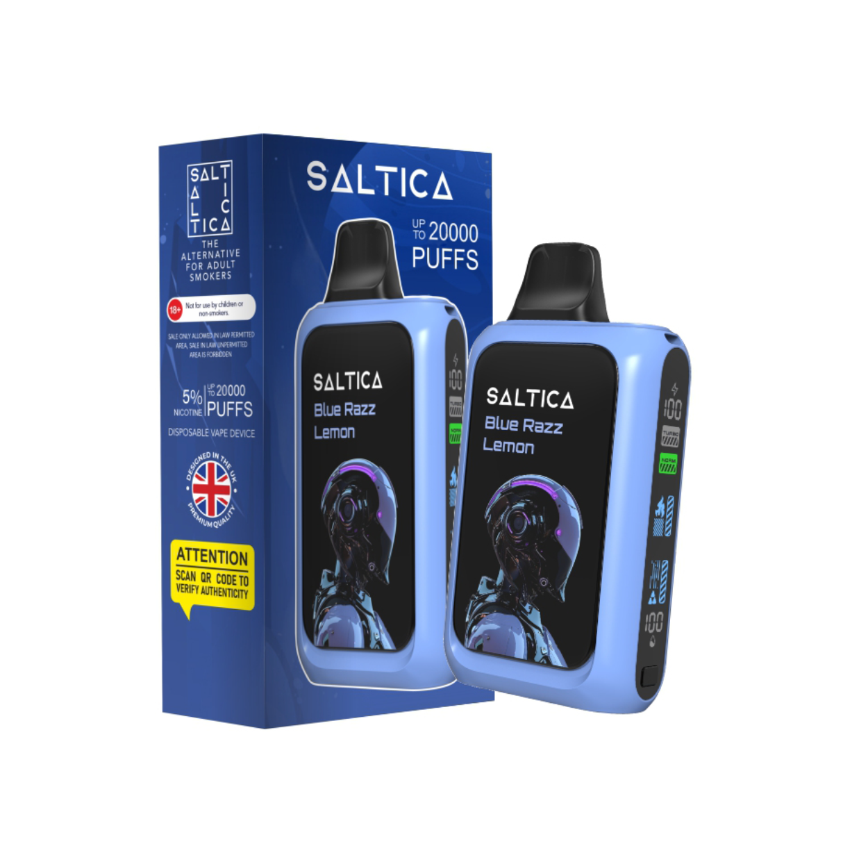 Saltica Cyber 20000 Blue Razz Lemon