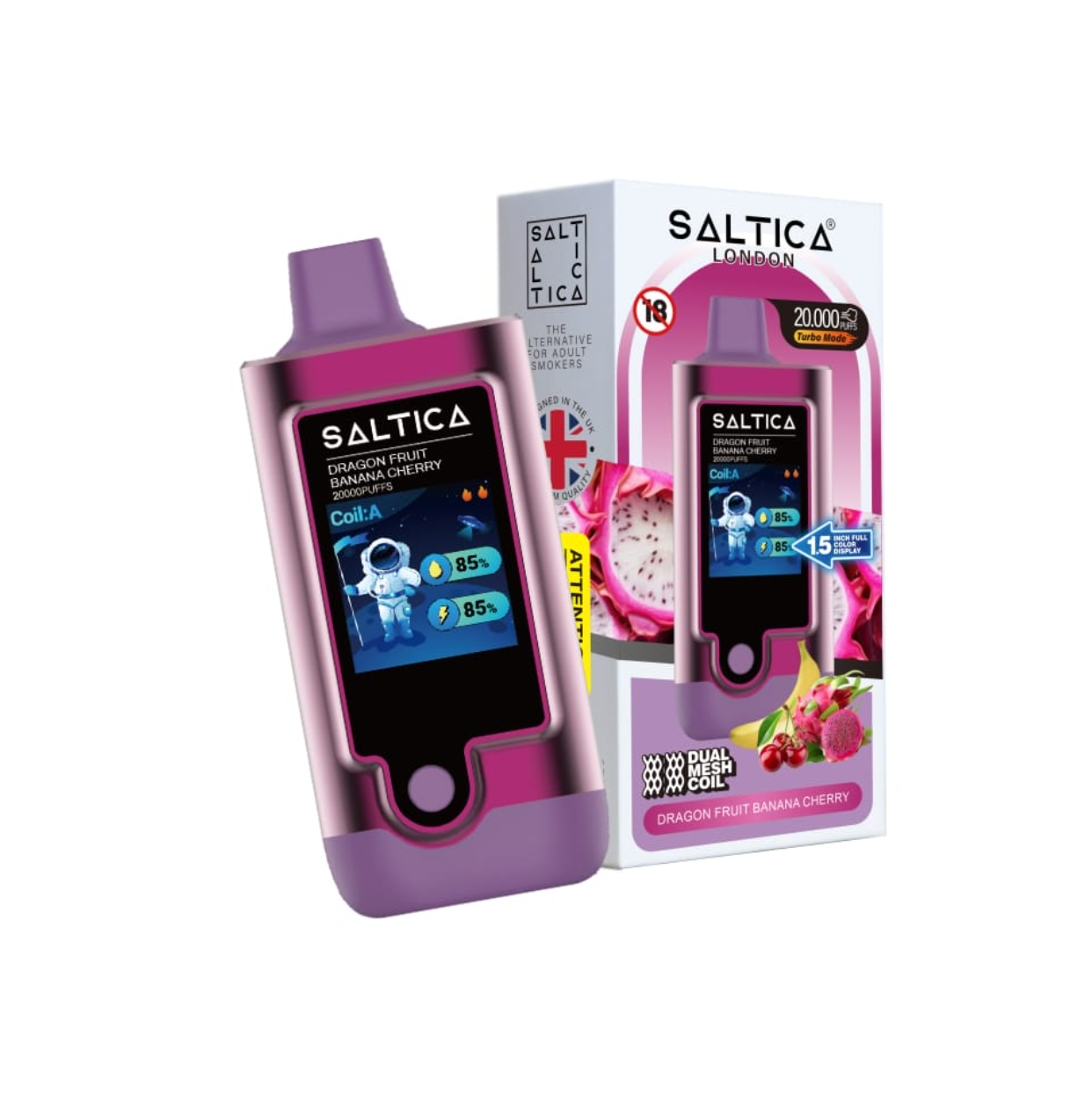 Saltica Digital 20000 Dragon Fruit Banana Cherry