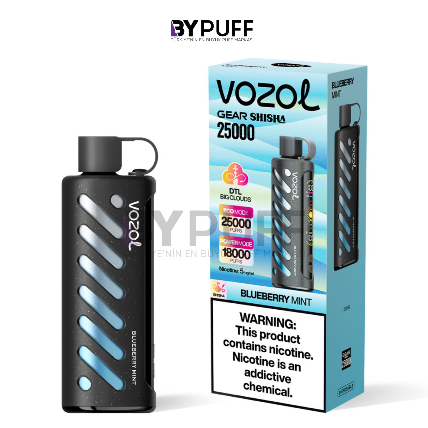 Vozol Gear Shisha 25000 Blueberry Mint