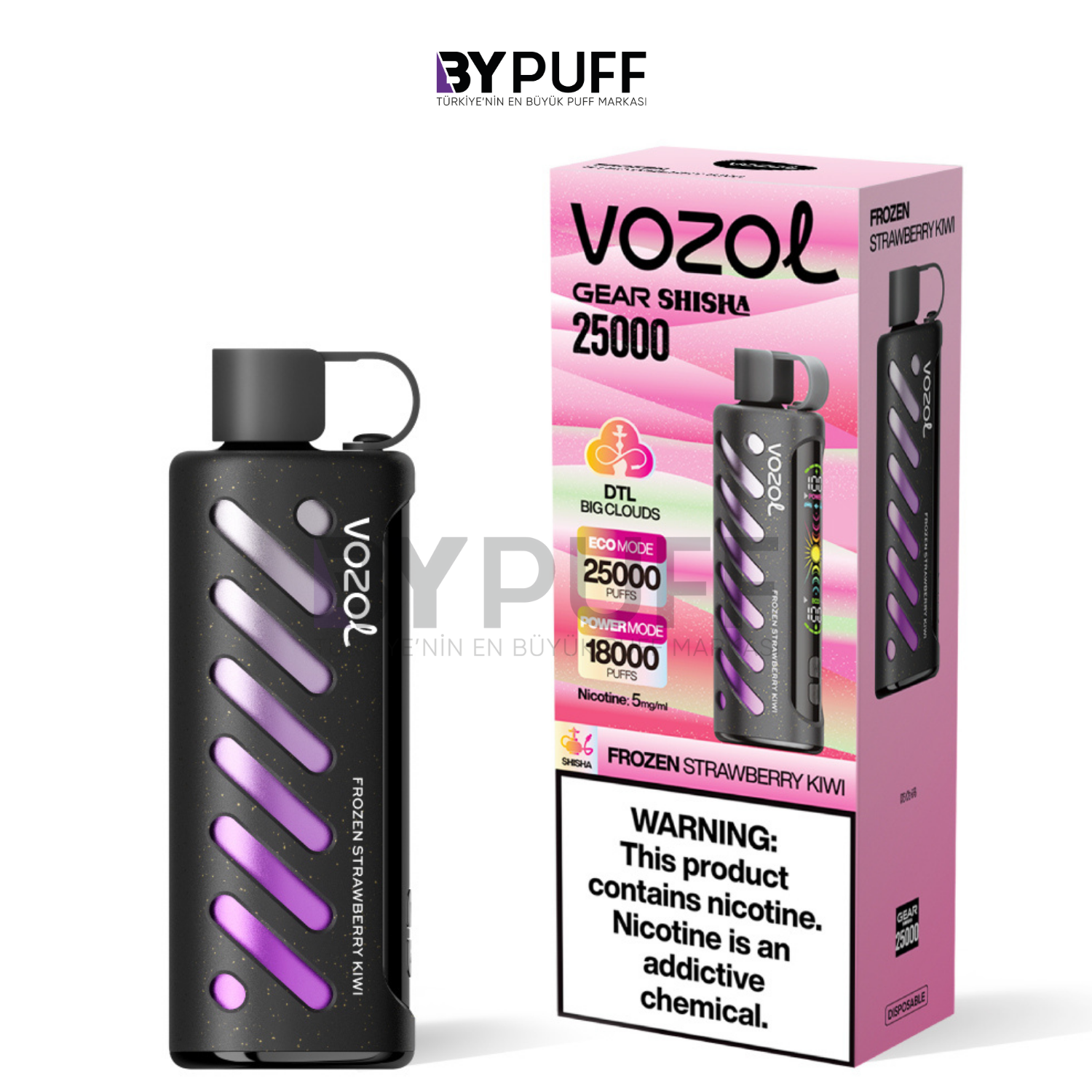 Vozol Gear Shisha 25000 Frozen Strawberry Kiwi