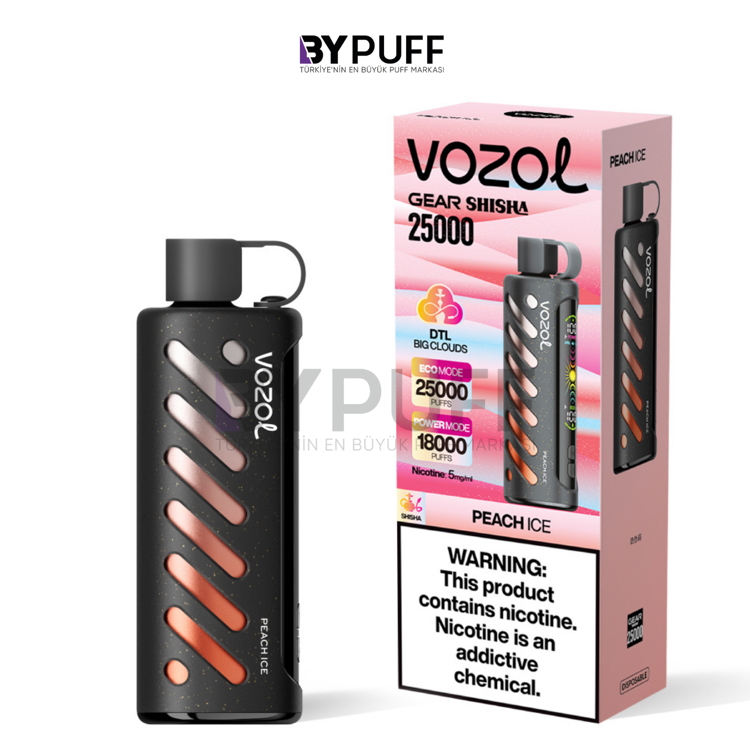 Vozol Gear Shisha 25000 Peach Ice