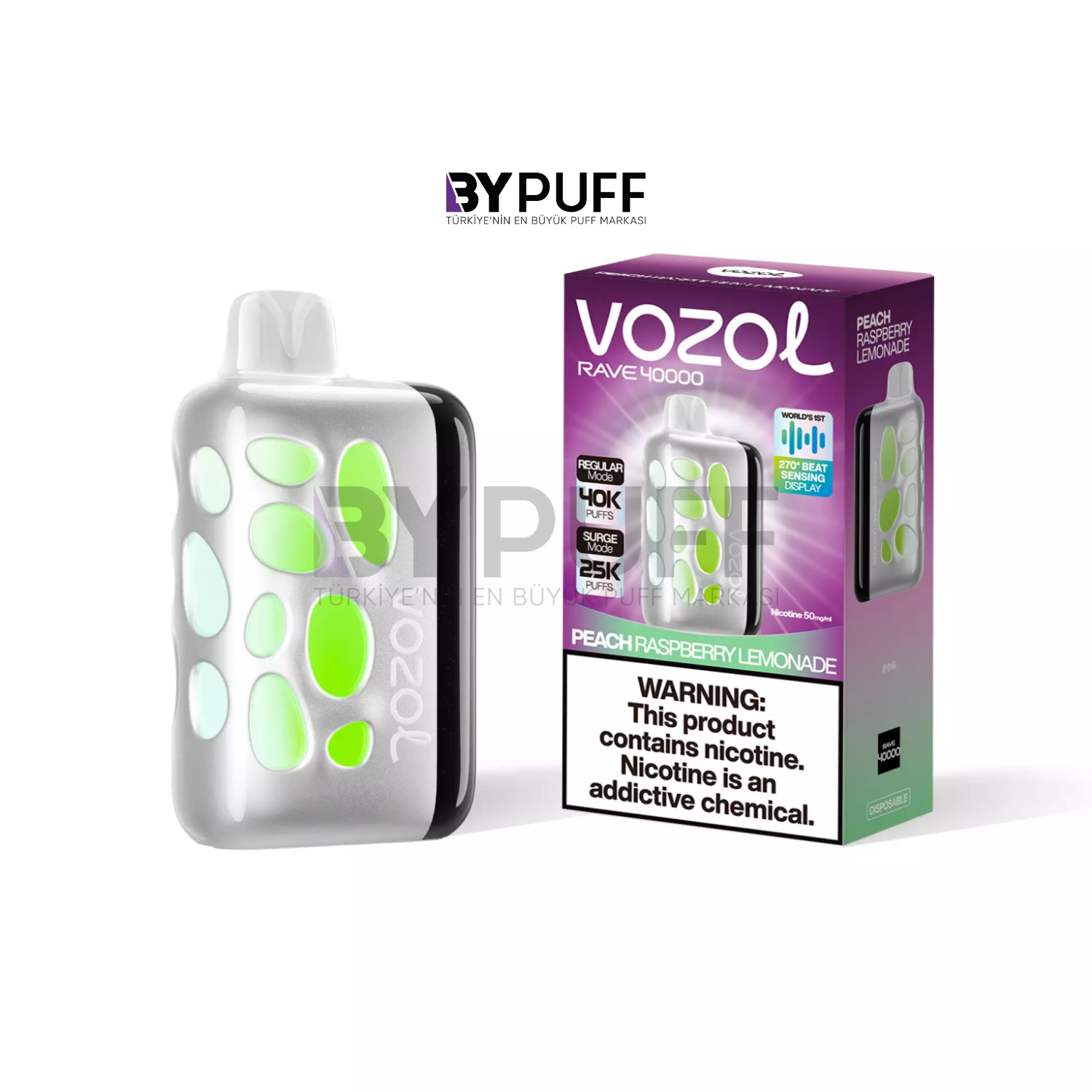 Vozol Rave 40000 Peach Raspberry Lemonade